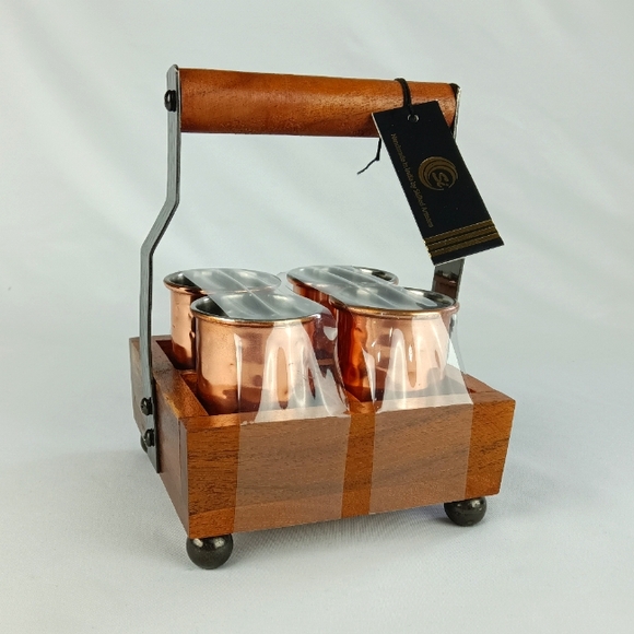 SI Hammered Copper Glass Shots. - Picture 2 of 11